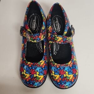 Colorful Mary Jane easy works stress reducing size 10W Shoes.